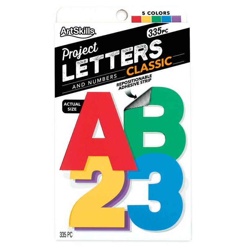 ArtSkills Poster Letters 2.5â€ Paper Letters for Poster Board Projects, Classroom Bulletin Boards, Sign Making Supplies, Classic, 335 Pieces - Image 1